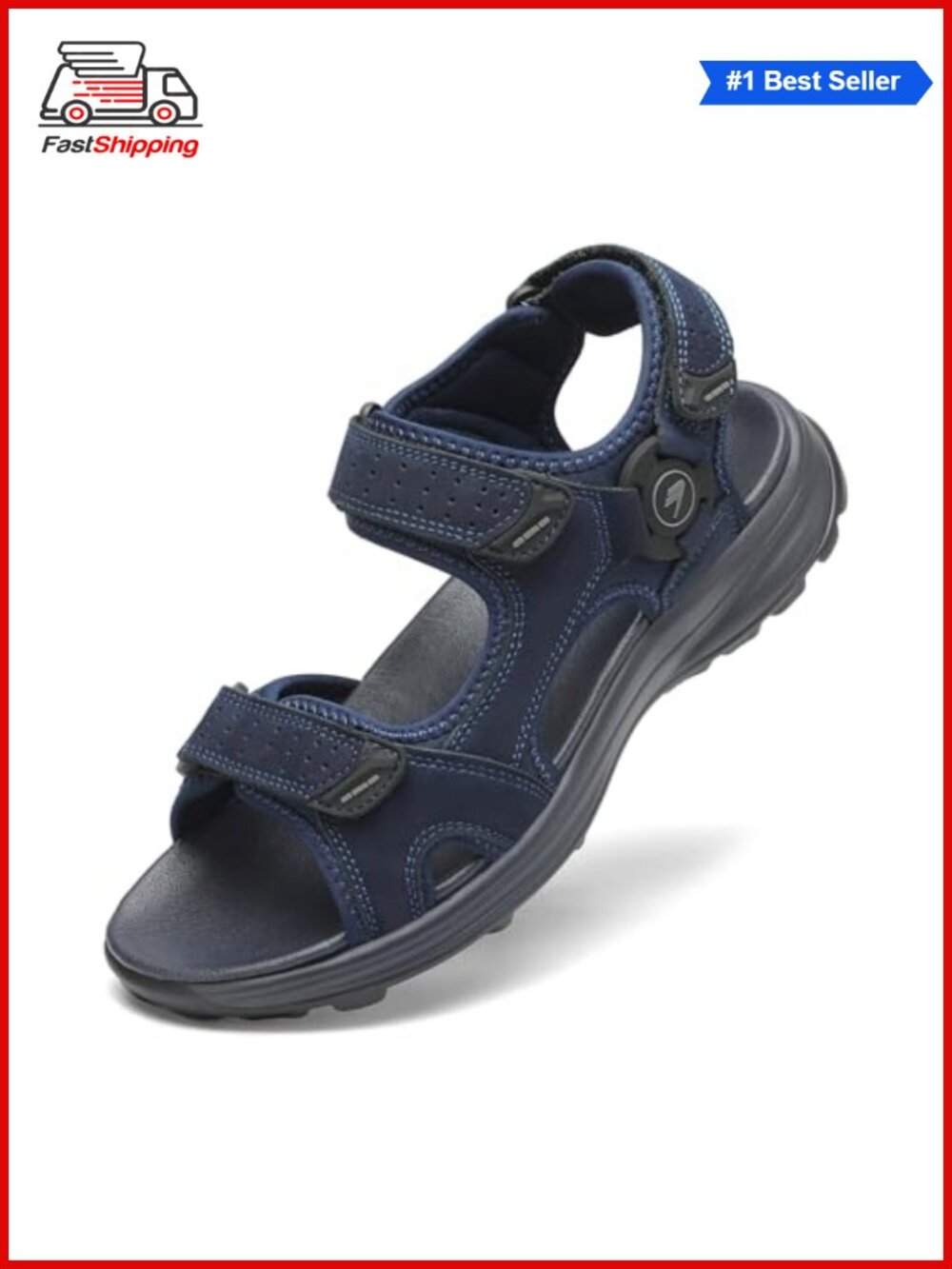 ✨ Athletic Hiking Sandals Open Toe Water Shoes Leather Adjustable Strap
